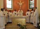 Lors de la célébration eucharistique
