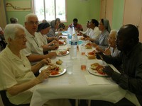 Samedi midi, autour d'un repas si bien préparé par le relais de La Briquette